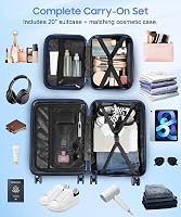 Amazon.com | FOGFLY Hard Shell Luggage Set 4 Piece with Spinner